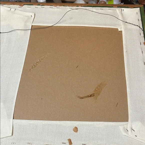 Nature-Inspired Green Framed Deer Embroidery Art - Picture 2 of 9